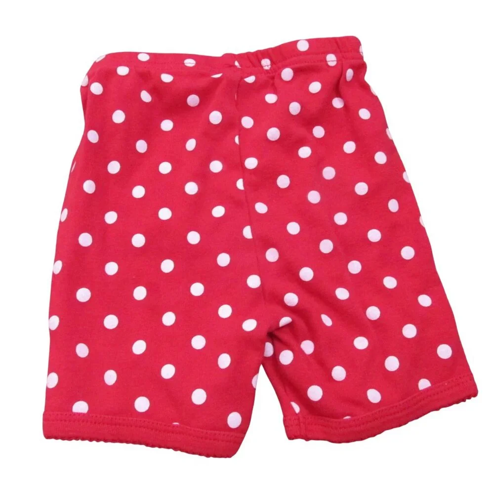 Carters Pull On Shorts Toddler Girls Size 18M Red Pink Polka Dot Elastic Bottoms